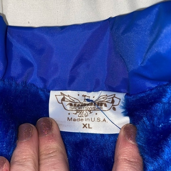 Vintage Snap Button Sports Jacket XL Blue Work Jacket 70’s 80’s 90’s - Picture 4 of 9